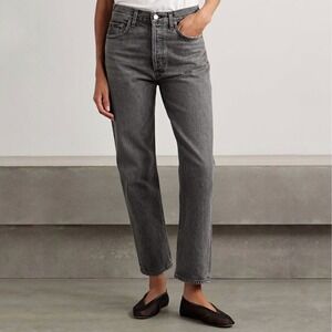 Agolde Gray Straight Leg Jeans